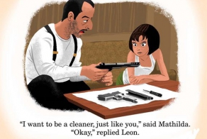 Scenes from famous movies in pictures of Josh Cooley