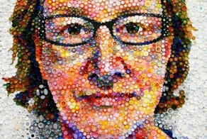 Amazing Bottle Cap Self Portrait