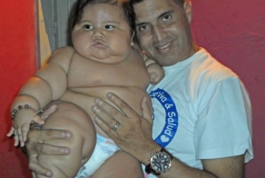 Colombia's fattest baby who weighs the same as a six-year-old rescued
