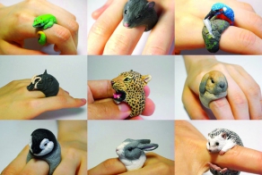 Animal Cling Rings By Jiro Miura