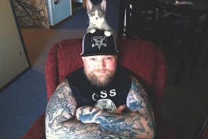 Just Some Pictures Of Metal Dudes – And Their Cats