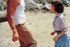 Arnold Schwarzenegger and Alyssa Milano Then & Now Read more at http:/