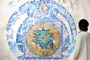 These Elaborate Paintings Spill Off The Canvas Bursting With Color