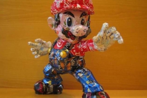 Aluminum Cans Delightfully Transformed into Pop Culture Icons