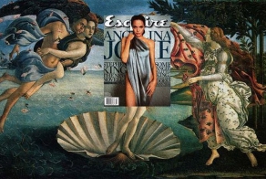 Magazine covers coincidentally fit over classic paintings