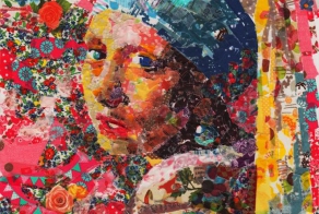 Famous Paintings Recreated with Layers of Masking Tape