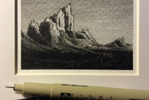 Intricately-Detailed Landscape Drawings are Smaller Than a Pencil