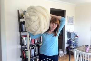She Just Knit With Giant Needles And Yarn