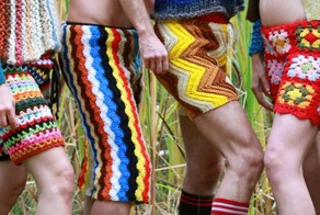 New Fashion For Men: Crochet Shorts Made From Recycled Vintage Blanket
