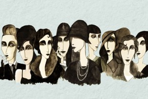 Collection Of Ink Portraits Based On Famous Women
