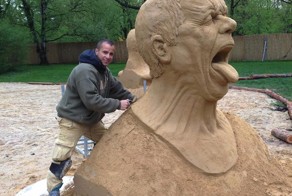 Amazingly Realistic Large-Scale Sand Sculptures by Ray Villafane