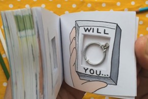 Artist Creates Flipbook Animation With Hidden Ring Inside
