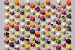 Artists Cut Raw Food Into Perfect Cubes To Make Perfectionists Hungry