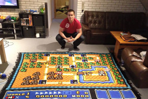 This Man Spent 6 Years Crocheting A Super Mario Bros Map Blanket