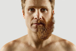 Artist Completes His Half-Shaved Hipster Beard With Random Objects