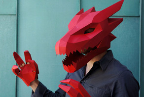 DIY Geometric Paper Masks For Halloween