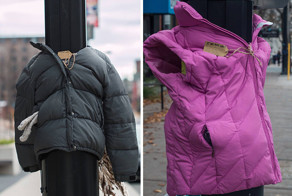 These Kids In Canada Tied Coats To Street Poles To Help Homeless Prepare For Winter