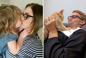 Single Guy Recreates His Twin Sister’s Baby Photos Using A Cat