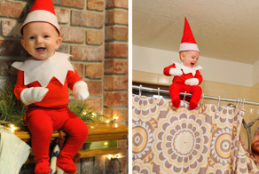 Dad-Of-Six Turns His Baby Into Adorable Elf On The Shelf