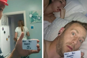 Guy Hides Marriage Proposal In Every Photo With His Girlfriend For Months