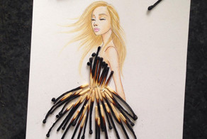 Armenian Illustrator Completes His Cut-Out Dresses With Everyday Objects