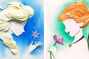 Disney Characters From Layers Of Paper