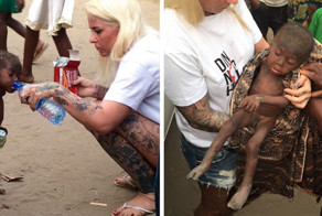 Heartbreaking Moment When A 2-Year-Old Left To Die Is Given Water In Nigeria