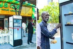 Restaurant Puts Fridge In Street So Hungry People Can Take Leftovers