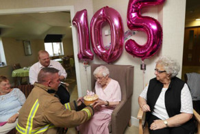 This 105-Year-Old Woman Had Only One Birthday Wish – A "Fireman With Tattoos"
