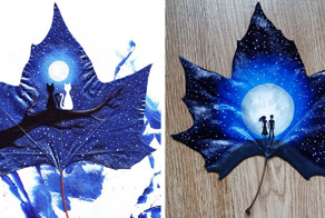 24 Fallen Leaves: Georgian Couple Uses Fallen Leaves To Create Out-Of-This-World Art