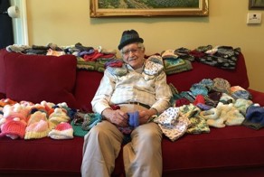 86-Year-Old Teaches Himself To Knit To Make Little Caps For Premature Babies