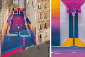 This Technicolor Basketball Court In Paris Just Made The City Even Cooler