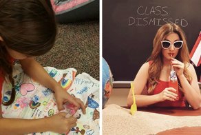 This Modern School Teacher Asks Her Students Draw On Her Dress, And The Result Is Adorable