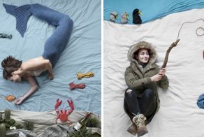 Scene From The Ceiling: I Create Fun Settings Using Everyday Items