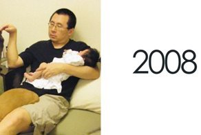 Father, Daughter And Pets Take The Same Photo For 10 Years