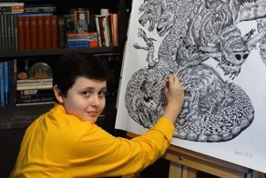 15-Year-Old Boy Prodigy Creates Animal Drawings From Memory