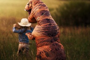 Internet Is Laughing At These Family Pics After Mom Lets Autistic Son Wear T-Rex Suit
