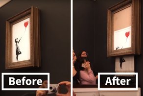 Banksy’s Girl With Balloon Is Sold For $1M, But Gets Immediately Shredded