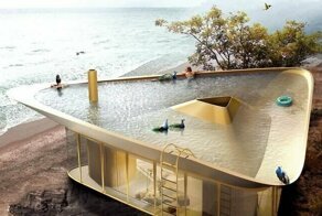 Summer House Designed With A Pool On Its Roof Can Be As Open Or As Closed As The Homeowner Desires