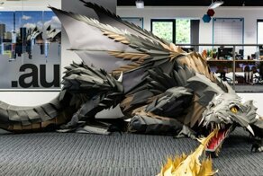 Stationery Office Gets Giant Fire-Breathing Dragon Made of Paper for ‘Game of Thrones’ Premiere