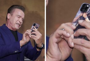 Arnold Schwarzenegger Is Spotted With The Most Fitting iPhone Case