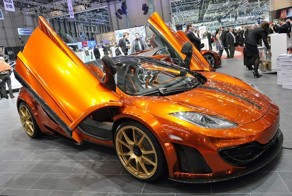 Золотой McLaren MP4-12C от тюнеров из Mansory (28 фото)