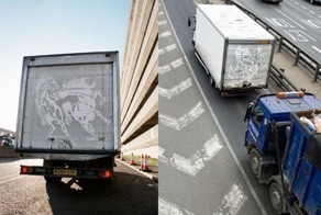 Рисунки пальцем. Автомобильные опыты Бена Лонга (4 фото)