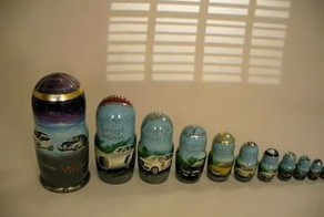 Матрешки с логотипами автопроизводителей мира