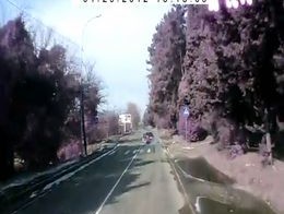 Необычный кульбит на дороге