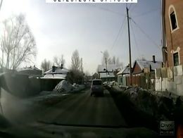 Снежный сугроб как трамплин