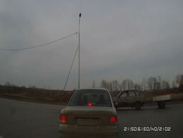 Протаранил машину с прицепом