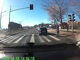 Очень везучий пешеход