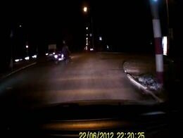 Мотоциклист погасил фонарь пятнашки