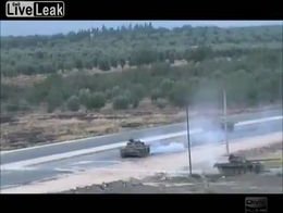 Танк Т-72 подорвался на мине